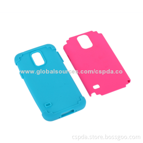 2-in-1 Silicone + PC Cases for Samsung S5, All Colors Available, OEM/ODM Orders Welcomed